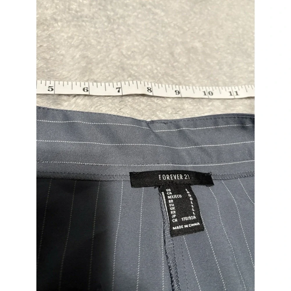 New Forever 21 High Waist Pleated Women's Gray Dress Pants Size Large Wide Leg - Picture 7 of 8